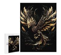 Puzzles pour Adultes Black Gold Phoenix Puzzles pour Adultes Jeux Amusants Découpe De Précision Cadeaux d'anniversaire Et Cadeaux Uniques 500 PCS
