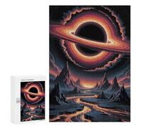Puzzles pour Adultes Black Hole Landscape Digital Art Puzzles pour Adultes - Jeux De Détente - Défi Difficile À Relever 300 PCS