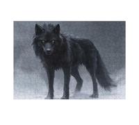 Puzzles pour Adultes Black Wolf with Glowing Eyes Puzzles pour Adultes, Jouet, Décoration Murale, Cadeaux pour Femmes, Idéal comme Cadeau 1000pcs(38x26cm)