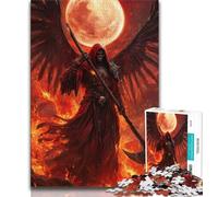 Puzzles pour Adultes Blood Moon Reaper, Aidez Le Cerveau à exercer des Jouets addictifs pour cultiver la Patience, Cadeau pour Les Anniversaires 38x26cm