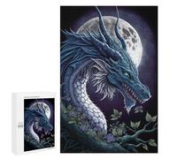 Puzzles pour Adultes Blue Dragon Fantasy Art Print Puzzles pour Adolescents : Améliorent La Mémoire. Chaque Pièce Est Unique - Jouets Et Jeux Éducatifs 1000 PCS