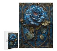 Puzzles pour Adultes Blue Gothic Rose Puzzles pour Adultes - Décoration Murale - Cadeaux Souvenirs pour Vos Proches 500 PCS
