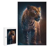 Puzzles pour Adultes Blue Leopard Puzzle pour Adultes - Décoration Murale - Idéal comme Cadeau 1000 PCS