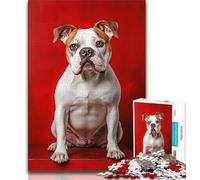 Puzzles pour Adultes Bulldog 1000 pièces, Jouets éducatifs et éducatifs, Jeux familiaux avec Affiche et fiche de Questions-réponses (38x26cm)