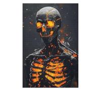 Puzzles pour Adultes Burning Skeleton Puzzle pour Adultes - Jeu Manuel - Améliore La Mémoire - Cadeaux d'anniversaire Et Cadeaux Uniques 75x50cm/1000pcs