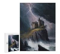Puzzles pour Adultes Burnt Out Castle on Cliff Puzzles pour Adultes, Jouet, Décoration Murale, Décoration Intérieure, Idéal comme Cadeau 500 PCS