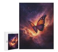 Puzzles pour Adultes Butterfly in Space Wallpaper Puzzle pour Adolescents Améliore La Mémoire Difficile Et Stimulant Idéal comme Cadeau 500 PCS