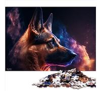 Puzzles pour Adultes Cadeaux Esprit Berger Allemand Puzzle en Carton pour Le Plaisir en Famille 10,27x14,96 Pouces
