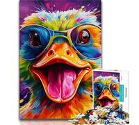 Puzzles pour Adultes Canards colorés 1 000 pièces pour Adolescents et Adultes Jeux éducatifs décoration d'intérieur à Offrir en Cadeau à Toute la Famille (26x38cm)