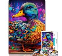Puzzles pour Adultes Canards colorés 1 000 pièces pour Adolescents Jouets éducatifs Jeux en Famille Cadeau d'anniversaire Cadeaux (50x75cm)