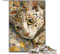 Puzzles pour Adultes Cat Art 1000 pièces, Jeu Difficile et Stimulant, idéal pour Un Anniversaire, Un Cadeau ou Une décoration Murale (50x75cm)