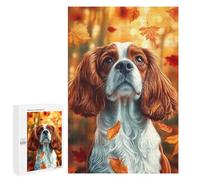 Puzzles pour Adultes Cavalier King Charles Spaniel in Autumn Puzzles pour Adolescents, Jouets Anti-Stress, Décoration Murale, Cadeaux Uniques pour Anniversaire Et Noël 1000 PCS