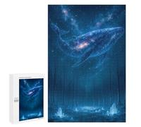Puzzles pour Adultes Celestial Whale Over Forest Puzzle : Jeu Manuel Amusant Et Humoristique, Cadeau d'anniversaire, Cadeaux, 1000 PCS