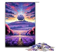 Puzzles pour Adultes Champs de Lavande en Provence France Puzzle en Bois 1000 pièces pour Enfants à partir de 12 Ans Décoration d'intérieur 1000 pièces (75 x 50 cm)