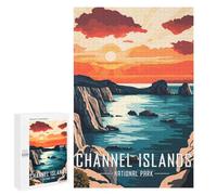 Puzzles pour Adultes Channel Islands National Park Sunset Puzzles pour Adultes - Jeux De Détente pour Toute La Famille - Idéal comme Cadeau 1000 PCS