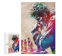 Puzzles pour Adultes Chess Player Watercolor Puzzles pour Adolescents, Jouets Anti-Stress, Décoration Murale, Cadeaux Uniques pour Anniversaire Et Noël 1000 PCS