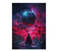 Puzzles pour Adultes Chessboard Under Cosmic Sky Puzzles pour Adultes : Jeux Relaxants, Défis Difficiles, Cadeaux d'anniversaire Et Cadeaux Uniques 52x38cm/1000pcs