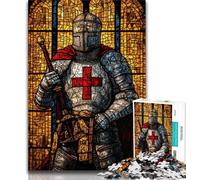 Puzzles pour Adultes Chevaliers médiévaux Puzzles pour Adultes Apprentissage éducatif pour est idéal comme Cadeau pour Toute la Famille 38x26cm