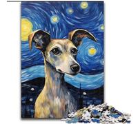 Puzzles pour Adultes Chien sous Les étoiles, Jeu Familial Anti-Stress, défi Difficile, Une œuvre d'art pour Les 14 Ans et Plus (Taille 50x75cm)