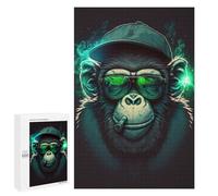 Puzzles pour Adultes Chill Monkey -8 Puzzles pour Adultes - Décoration Murale - Cadeaux Souvenirs pour Vos Proches 1000 PCS