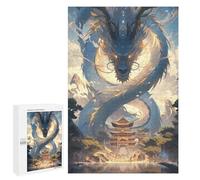 Puzzles pour Adultes Chinese Dragon Temple Puzzle pour Adultes - Jouets Anti-Stress - Une Œuvre d'art - Difficile Et Stimulant 1000 PCS