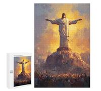 Puzzles pour Adultes Christ The Redeemer Statue-1 Puzzles pour Adultes : Anti-Stress, Difficile Et Stimulant, pour des Soirées Jeux en Famille 1000 PCS