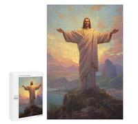 Puzzles pour Adultes Christ The Redeemer Statue-2 Puzzle pour Adolescents Améliore La Mémoire Difficile Et Stimulant Idéal comme Cadeau 1000 PCS
