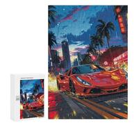Puzzles pour Adultes City Lights & Speed Puzzles pour Adolescents Cadeau d'anniversaire Stimule Le Cerveau Jeu Stimulant Cadeaux 300 PCS