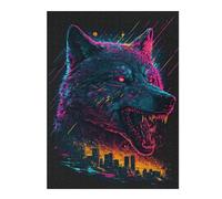Puzzles pour Adultes City Under Wolf's Roar Puzzle pour Adultes, Jouet, Décoration Murale, Cadeau De Course De Vitesse Manuelle pour Les Amis Et La Famille 52x38cm/1000pcs