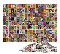 Puzzles pour Adultes Collage Vintage 1000 pièces Puzzles en Bois pour Adultes à partir de 12 Ans Décoration et Cadeau Souvenir Taille (50x75 cm)