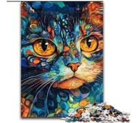 Puzzles pour Adultes Color Cat 1000 pièces, Jeu éducatif, défi, Cadeau d'anniversaire, décoration Murale (26x38cm)