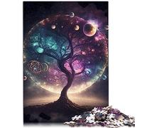 Puzzles pour Adultes colorés dans la Nature des Arbres Puzzles Puzzles 1000 pièces pour Adultes Enfants Puzzles en Carton pour Adultes Jouets de Jeu de Famille / 26 * 38 cm.