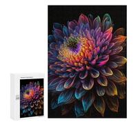 Puzzles pour Adultes Colorful Abstract Flower Art-2 Puzzle pour Adolescents Améliore La Mémoire Difficile Et Stimulant Idéal comme Cadeau 300 PCS