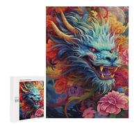 Puzzles pour Adultes Colorful Dragon Artwork-1 Puzzle pour Adolescents Améliore La Mémoire Difficile Et Stimulant Idéal comme Cadeau 500 PCS