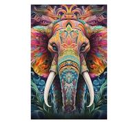 Puzzles pour Adultes Colorful Elephant Mandala Puzzles pour Adultes - Jeu Familial - Niveau De Difficulté : Difficile - Cadeaux pour Les Amis Et La Famille 75x50cm/1000pcs