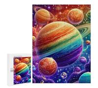 Puzzles pour Adultes Colorful Galaxy Planets Puzzles pour Adultes : Anti-Stress, Difficile Et Stimulant, pour des Soirées Jeux en Famille 500 PCS