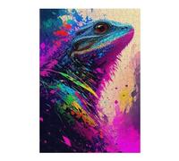 Puzzles pour Adultes Colorful Lizard Art Print Puzzle pour Adultes, Décoration Murale, Découpe De Précision, Cadeaux d'anniversaire Et Cadeaux Uniques 1000pcs(38x26cm)