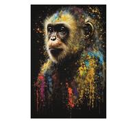 Puzzles pour Adultes Colorful Monkey Portrait Puzzle pour Adultes - Jeu Familial - Découpe De Précision - Cadeaux d'anniversaire Et Cadeaux Uniques 75x50cm/1000pcs