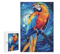 Puzzles pour Adultes Colorful Parrot on Branch Digital Art Puzzles pour Adultes - Décoration Murale - Cadeaux Souvenirs pour Vos Proches 1000 PCS