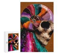 Puzzles pour Adultes Colorful Sugar Skull Artwork-2 Puzzle pour Adolescents Améliore La Mémoire Difficile Et Stimulant Idéal comme Cadeau 1000 PCS