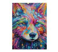 Puzzles pour Adultes Colorful Wolf Portrait -20 Puzzles pour Adultes, Jouets Anti-Stress, Décoration Murale, Cadeaux pour Les Amis Et La Famille 52x38cm/1000pcs
