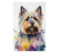 Puzzles pour Adultes Colorful Yorkshire Terrier Art Print Puzzle pour Adultes - Jouets Anti-Stress - Une Œuvre d'art Stimulante À Réaliser 75x50cm/1000pcs