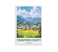 Puzzles pour Adultes, comté de Crawford, Illinois, Puzzles à Micro-pièces, Puzzles stimulants et Difficiles, Cadeau de Noël ou d'anniversaire, Jeu, Jouet, 70 x 50 cm