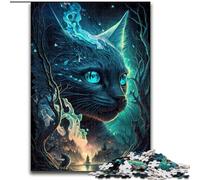 Puzzles pour Adultes Conte de fées Chat Bleu Impossible Puzzles pour Adultes Taille 26x38cm Parfait pour Les Adolescents et Les collectionneurs, décoration idéale pour la Maison et Cadeau de Voyage