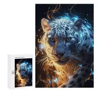 Puzzles pour Adultes Cosmic Celestial Leopard Puzzles pour Adultes - Décoration Murale - Cadeaux Souvenirs pour Vos Proches 300 PCS