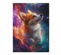 Puzzles pour Adultes Cosmic Corgi Adventure-8 Puzzles Jeux Relaxants Découpe De Précision Cadeaux pour Les Amis Et La Famille 1000pcs(52x38cm)