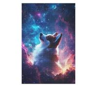 Puzzles pour Adultes Cosmic Corgi Wallpaper Puzzles Jeux Relaxants Découpe De Précision Cadeaux pour Les Amis Et La Famille 1000pcs(75x50cm)