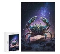 Puzzles pour Adultes Cosmic Crab Art Print-7 Puzzle pour Adolescents Améliore La Mémoire Difficile Et Stimulant Idéal comme Cadeau 300 PCS