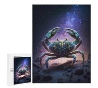 Puzzles pour Adultes Cosmic Crab Art Print-7 Puzzles pour Adolescents Cadeau d'anniversaire Stimule Le Cerveau Jeu Stimulant Cadeaux 500 PCS