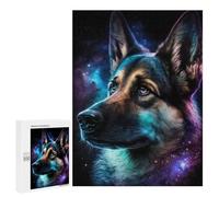 Puzzles pour Adultes Cosmic Dog Portrait Art Print Puzzles pour Adultes : Anti-Stress, Difficile Et Stimulant, pour des Soirées Jeux en Famille 500 PCS